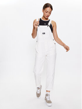 Vans Vans Nohavice na traky Wm Ground Work Overall VN0A5JHI Écru Regular Fit