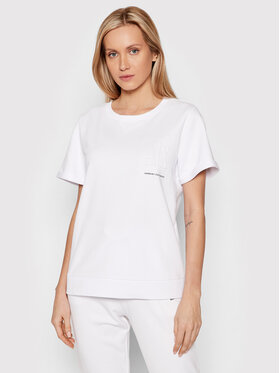 Armani Exchange Armani Exchange T-Shirt 8NYM03 YJ68Z 1000 Biały Relaxed Fit