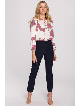 Makover Makover Pantaloni da donna K093 Blu scuro Regular Fit