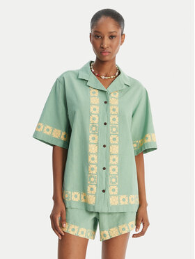 Quiksilver Quiksilver Krekls Bahamas EQWWT03145 Zaļš Relaxed Fit