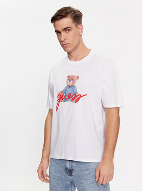 Guess Guess Tričko M4RI81 K9RM1 Biela Slim Fit