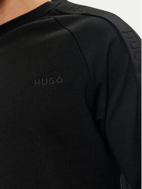 Hugo Majica Dugih Rukava Tonal Logo 50520494 Crna Regular Fit