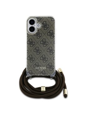 Guess Guess Etui na telefon Cord 4G Print Brązowy