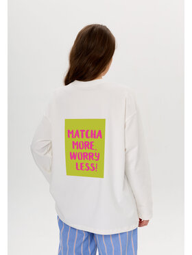 Mirons Mirons Longsleeve Matcha More Biały Oversize