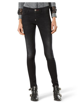 PHILIPP PLEIN PHILIPP PLEIN Džegínsy 30782 Čierna Jegging Fit