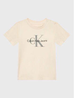 Calvin Klein Jeans Calvin Klein Jeans T-Shirt Monogram IN0IN00001 Beżowy Regular Fit