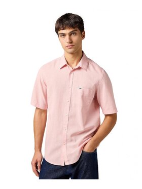 Wrangler Wrangler Koszula SS 1 PKT SHIRT Różowy Regular Fit