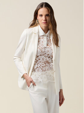 Oltre Oltre Marynarka R898J000300N011 Biały Regular Fit