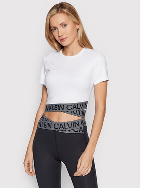 Calvin Klein Performance Calvin Klein Performance T-Shirt 00GWF1K148 Biały Slim Fit