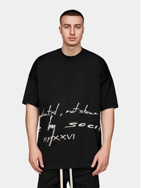 MADE BY SOCIETY MADE BY SOCIETY T-Shirt Tricou Kharma Street -T16823 Czarny Basic Fit