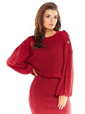 Awama Awama Maglione A318 Bordeaux Basic Fit