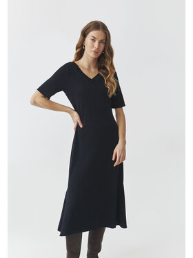 TATUUM TATUUM Sukienka dzianinowa ARIA 2 Granatowy Flare Fit