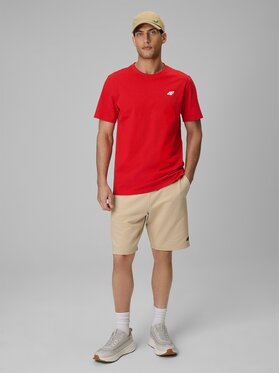 4F 4F T-Shirt BASIC+ Czerwony Regular Fit