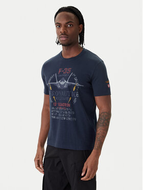 Aeronautica Militare Aeronautica Militare Tričko 261TS2536UJ00641 Tmavomodrá Regular Fit