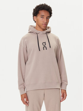 On On Majica dugih rukava Club Hoodie 1ME1003 Bež Relaxed Fit