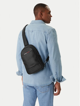 Tommy Hilfiger Tommy Hilfiger Rucsac Th Central Sling Bag AM0AM13575 Negru