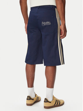 adidas adidas Medžiaginiai šortai Firebrid Twill Jorts KR7234 Tamsiai mėlyna Regular Fit