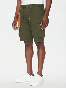 INDICODE INDICODE Pantalon scurți din material Inpearl 70-762 Kaki Regular Fit