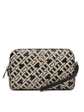 Tommy Hilfiger Tommy Hilfiger Kozmetická taštička Iconic Tommy Washbag Mono AW0AW15745 Čierna