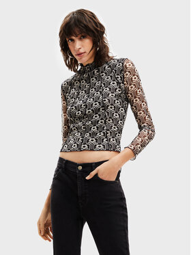Desigual Desigual Bluse Karen 22WWTKA4 Schwarz Slim Fit
