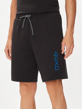 Puma Puma Pantaloni scurți sport PLAYSTATION 624691 Negru Regular Fit