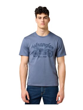 Wrangler Wrangler T-Shirt 112371414 Niebieski Regular Fit