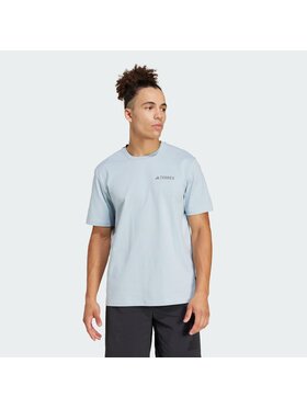 adidas adidas Koszulka techniczna 141299 Błękitny Loose Fit