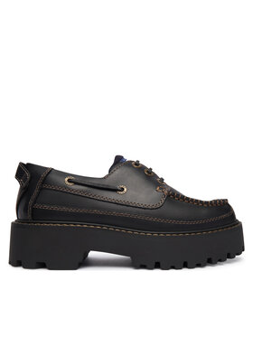 Tommy Jeans Tommy Jeans Обувки Archive '01 Boat Shoe Leather EN0EN03003 Черен