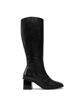 Calvin Klein Calvin Klein Stivali Heel Knee Boot 50 W/Ml Lth HW0HW02321 Nero