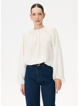 LEBRAND LEBRAND Bluzka Lugano Biały Regular Fit