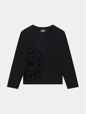 Karl Lagerfeld Kids Karl Lagerfeld Kids Bluzka Z25418 D Czarny Regular Fit