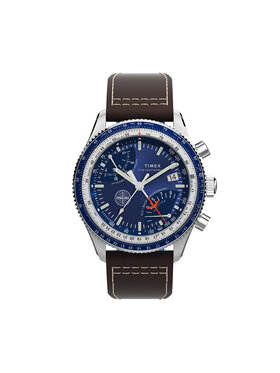 Timex Timex Ročna ura Fly Back Chronograph x Pan Am® TW2W97200 Rjava
