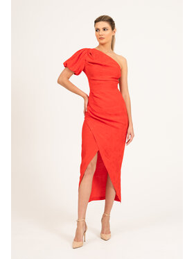 Leimann Leimann Sukienka koktajlowa Elena Czerwony Feminine Fit
