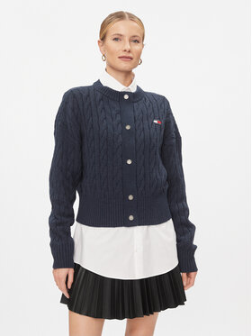 Tommy Jeans Tommy Jeans Кардиган DW0DW16529 Тъмносин Regular Fit