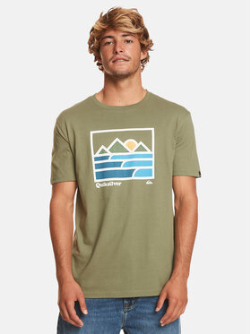 Quiksilver Quiksilver Tricou Landscapelines Tees EQYZT07450 Kaki Regular Fit