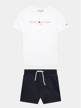 Tommy Hilfiger Tommy Hilfiger Sada tričko a sportovní šortky KG0KG07281 D Bílá Regular Fit