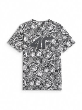 4F 4F T-Shirt WINTER CODE Czarny Regular Fit