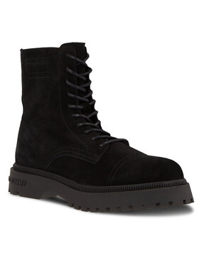 Tommy Jeans Pohodni čevlji Tjm Casual Boot Suede EM0EM01336 Črna