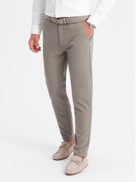 Ombre Ombre Chino kalhoty OM-PACP-0188 Béžová Regular Fit