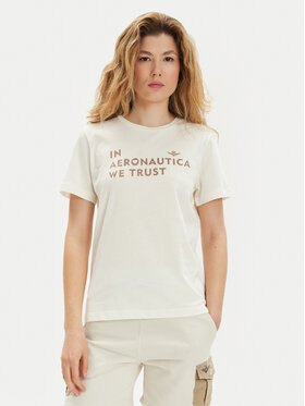 Aeronautica Militare Aeronautica Militare T-Shirt 241TS2233DJ510 Μπεζ Regular Fit