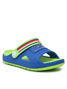 Tommy Hilfiger Tommy Hilfiger Klapki Stripes Comfy Sandal T3X2-32914-0083 S Niebieski