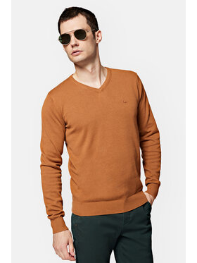 Lancerto Lancerto Sweter Anthony SW073223000052 Brązowy Regular Fit