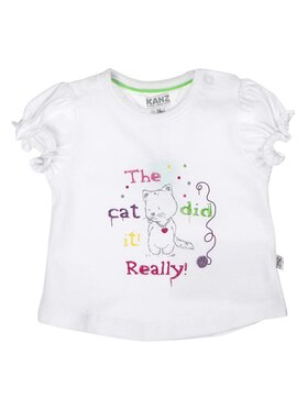 Kanz Kanz T-Shirt 1436731-1000 Biały Basic Fit