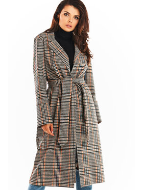 Awama Awama Cappotto A368 Blu scuro Basic Fit