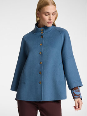 Elena Mirò Elena Mirò Płaszcz zimowy 8005Z000033N0B4 Turkusowy Boxy Fit