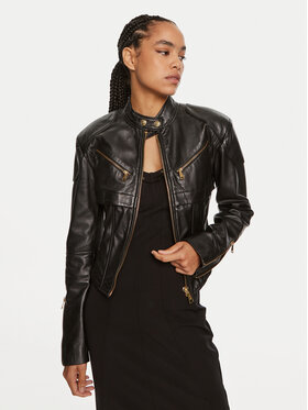Versace Jeans Couture Versace Jeans Couture Lederjacke 77HAVP04 CP009 Schwarz Regular Fit