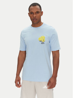 adidas adidas Tricou Lounge Still Life Lemons Graphic JJ3958 Albastru Regular Fit