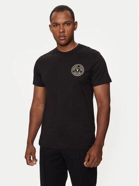 Versace Jeans Couture Versace Jeans Couture Tričko 76GAHT02 Čierna Regular Fit