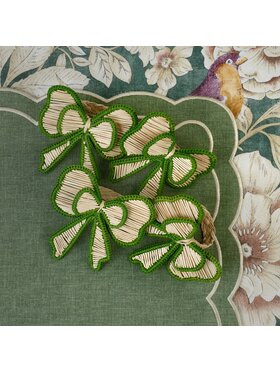 Roseberry Home Roseberry Home Obrączka na serwetki Green Bow Zielony