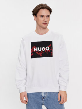 HUGO Hugo Majica dugih rukava Duragol 50506990 Bijela Regular Fit